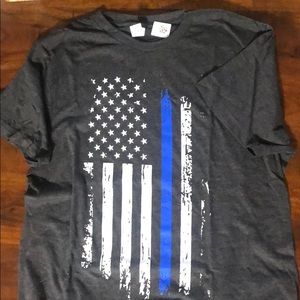 Thin Blue Line USA Flag Patriotic Police Support